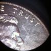 magnified penny